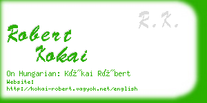 robert kokai business card